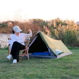 Alltel genuíno única camada tenda de pouco peso acampamento ao ar livre 1 pessoa fácil levar uv xadrez mochila aventura caminhada à prova dwaterproof água - Image 1