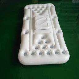 ELOS-Esteira De Piscina De Beer Pong, Fila Flutuante, Colchão De Piscina Inflável, Almofada De Entretenimento De Mesa De Água, 28 Furo Do Copo - Image 4
