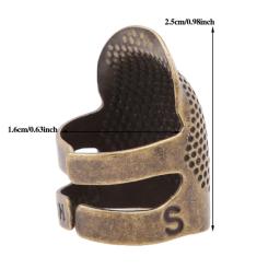 Dedal Agulhas Finger Protector, Ferramentas De Costura Doméstica Acessórios, Handworking Agulha Artesanato, Novo - Image 4