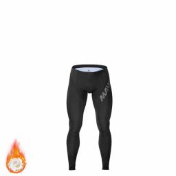 Calças longas de bicicleta de lã térmica para homens, calças justas de ciclismo MTB, 19D Gel Pad, bicicleta, novo, quente, inverno, 2024 - Image 2