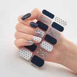 Cozimento de esmaltes grátis para mulheres, adesivo de design de arte, cobertura completa de unhas, adesivos coloridos, decoração - Image 1