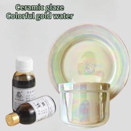 Forno Elétrico de Água Dourada, Pigmentos de Cor Esmalte, DIY Cerâmica Artesanato Produto, Pintura Decoração, 7 Cores, 50g por Garrafa, 760-780 ° - Image 1