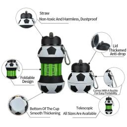 Leakproof Portable Leakproof Water Bottle for Kids, Fold Mug, Esportes ao ar livre, Basquete, Futebol, Beisebol, Tênis, Golfe, Escola - Image 4