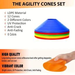 Cinto de treino de futebol ajustável, Cone de Disco, Agilidade, 1 conjunto, Pack 10 - Image 6