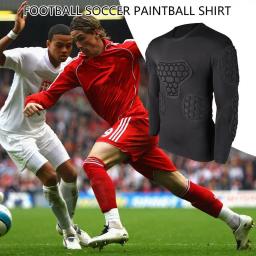 Profissional rugby futebol goleiro camisas uniforme engrossar eva esponja cotovelo joelho acolchoado camisas calças protetor - Image 3
