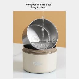 304 Aço Inoxidável Bento Box com Tampa e Saco Térmico, Leakproof, Portátil, Redondo, Térmico - Image 5