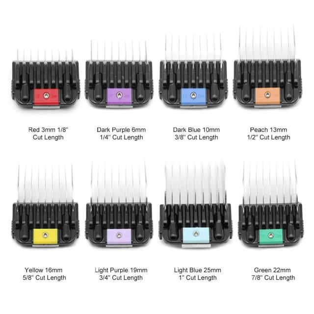 Conjunto de Acessórios para Aparadores de Pelos em Aço Inoxidável com Adaptadores de Faca - 8 Peças para Grooming de Animais Compatível com Tipo A5
