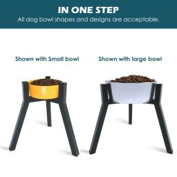 Altura ajustável Metal levantado Dog Bowl Stand, Elevado Dog Bowls Holder, Extra grande Dog Food Holder, Tigela não incluída - Image 5
