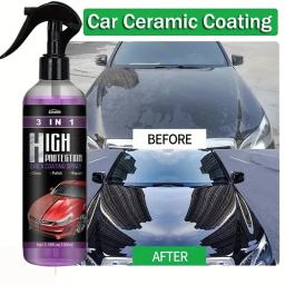 Revestimento cerâmico Fortify Car Wax Polish Spray, hidrofóbico, intenso, brilho brilhante, vidro, rodas, pintura, selante, detalhe, 3 em 1 - Image 1