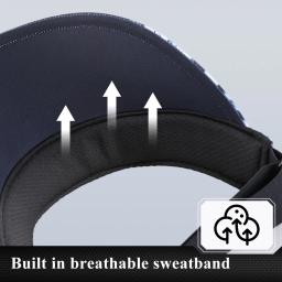 Men's Absorbent Breathable Headband Sports, Outdoor Running Hat, Caminhada, Tênis, Golf, Praia, Proteção solar, Visor Caps, Vazio Top, Verão - Image 4