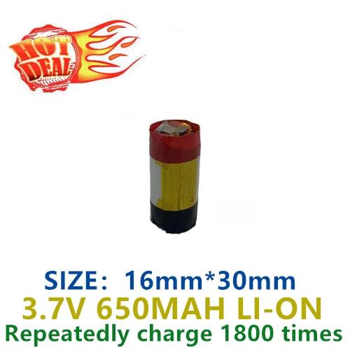 Compre mais barato 3.7v polímero bateria de lítio 16300 650mah polímero cilíndrico bateria recarregável durabilidade teste bluetooth - Image 1
