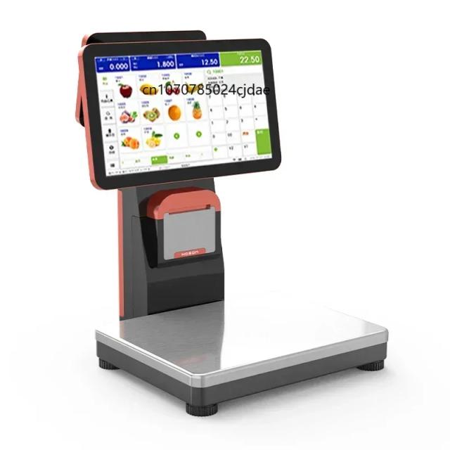 Balança Digital AI POS com Tela Dupla e Câmera AI para Supermercados