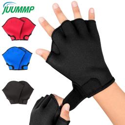Luvas de natação e aeróbica aquática para homens e mulheres, luvas de natação com palmas para crianças, 1 par - Image 1