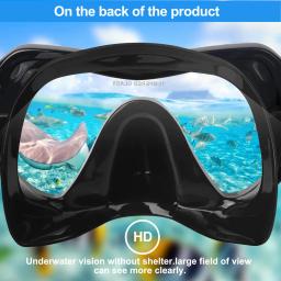 Conjunto de snorkel para adultos, vidro temperado profissional, equipamento de mergulho panorâmico, kit de treinamento de natação - Image 5