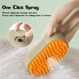 3 em 1 escova de massagem para animal de estimação, escova de vapor para cão e gato, para remover o cabelo do cão - Image 2