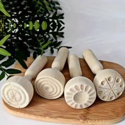 Conjunto De Selo De Argila De Madeira, Ferramenta De Cerâmica, Selo De Massa De Jogo De Madeira, Blocos De Impressão, Padrões Mistos, Textura, Grave Selos, Artesanato De Cerâmica DIY - Image 5