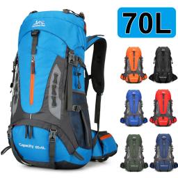 70l grande mochila de acampamento saco de viagem dos homens escalada mochila caminhadas pacote de armazenamento ao ar livre montanhismo esportes sacos ombro - Image 1