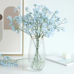 Flores artificiais mosquitinho, arranjo branco, rosa e azul, acessórios para flores falsas, festa de casamento, decoração para escritório e casa, barato - Image 1