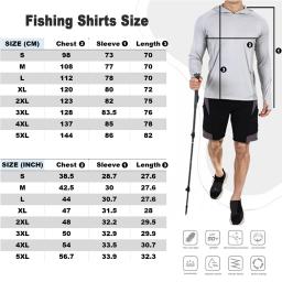 Camisas de pesca masculinas com capuz, esporte ao ar livre, secagem rápida, roupas de pesca masculinas, roupas anti UV ciclismo, plus size, novo, 2023 - Image 6