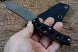 DOIS SOL-Faca de caça fixa com Kydex Case, Satin Blade, oco preto Micarta Handle, ferramenta ao ar livre, D2, TS466 - Image 2