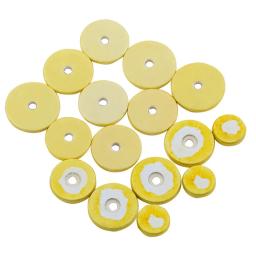 Flauta chave pad, amarelo cortiça pad, coxim de couro, acessórios, peças de reposição do instrumento musical, 16 pcs/set - Image 3