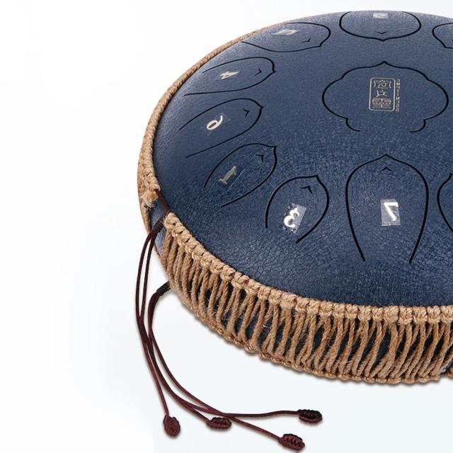 Bateria Tongue Drum de Aço com Cordas de Rattan Trançadas - Instrumento de Percussão Artesanal e Peças Decorativas