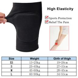 Esportes compressão joelheiras elástico joelho protetor espessamento esponja joelhos cinta suporte para dança treino treinamento - Image 6