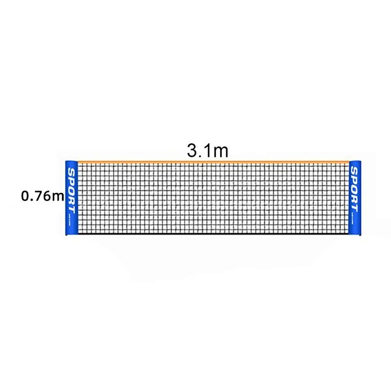 Rede de Badminton Profissional Dobrável Portátil, Esportes Indoor e Outdoor, Vôlei e Ténis Square Nets, 3.1m, 4.1m, 5.1m, 1Set - Image 1