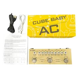 Pedal recarregável de madeira multi efeitos, guitarra acústica, gravação, função de interface de áudio Cuvave Pedal para baixo elétrico - Image 5