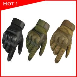 Luvas táticas de dedo completo, combate do exército, Paintball, Airsoft, esportes ao ar livre, luvas de borracha - Image 1