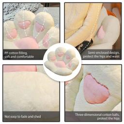 Cat Paw Seat Almofada para Cadeira de Escritório, Confortável, Kawaii, Bonito, Acolhedor, Forma, Jogos, Pad, 28x24 - Image 5