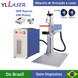 Fazer brasil 50w raycus máquina de marcação a laser de fibra portátil para todos os materiais com frete grátis - Image 2