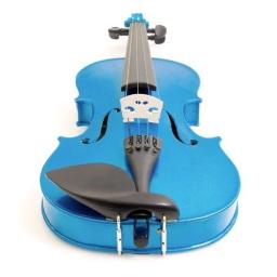 Bow- violino acústico azul com caixa e arco, tamanho completo, fi, madeira de bordo, ideal para estudantes, iniciantes e presente musical, ano 4/4 - Image 3