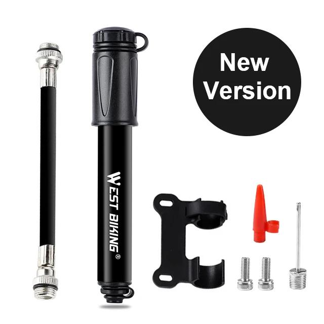 Bomba de Bicicleta Compacta West Biking: Inflador de Alta Pressão 100psi em Alumínio para MTB e Estrada