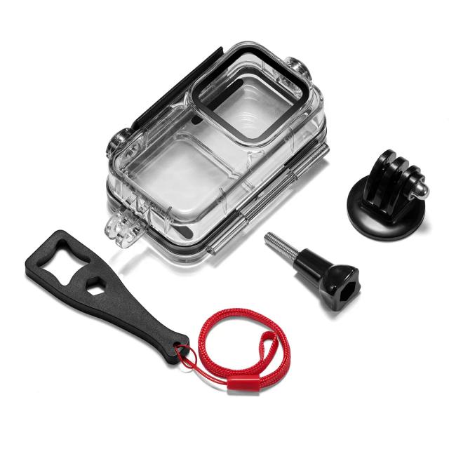 Caixa Impermeável para DJI Osmo Action 2: Mergulho a 60m com Concha Protetora e Suporte Acessórios