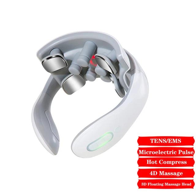 Massageador Cervical Inteligente Elétrico com Compressa Quente e Pulso de Baixa Frequência - H88