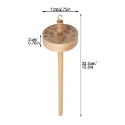 Sólido De Madeira Spin Yarn Spindle, Handmade De Armazenamento De Lã, Agulha, Gota, Iniciantes, DIY, Costura Acessórios, Ferramenta, Top - Image 6