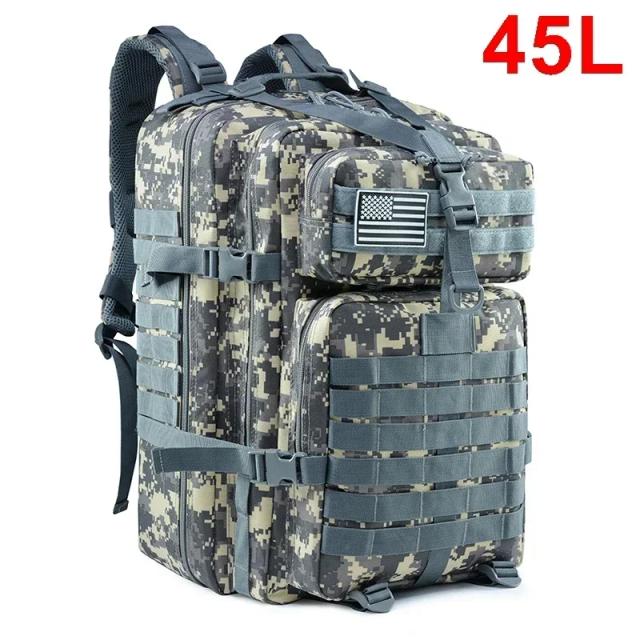 Mochilas Táticas Masculinas de Alta Capacidade 30L/50L para Trekking, Acampamento, Caça e Viagens ao Ar Livre