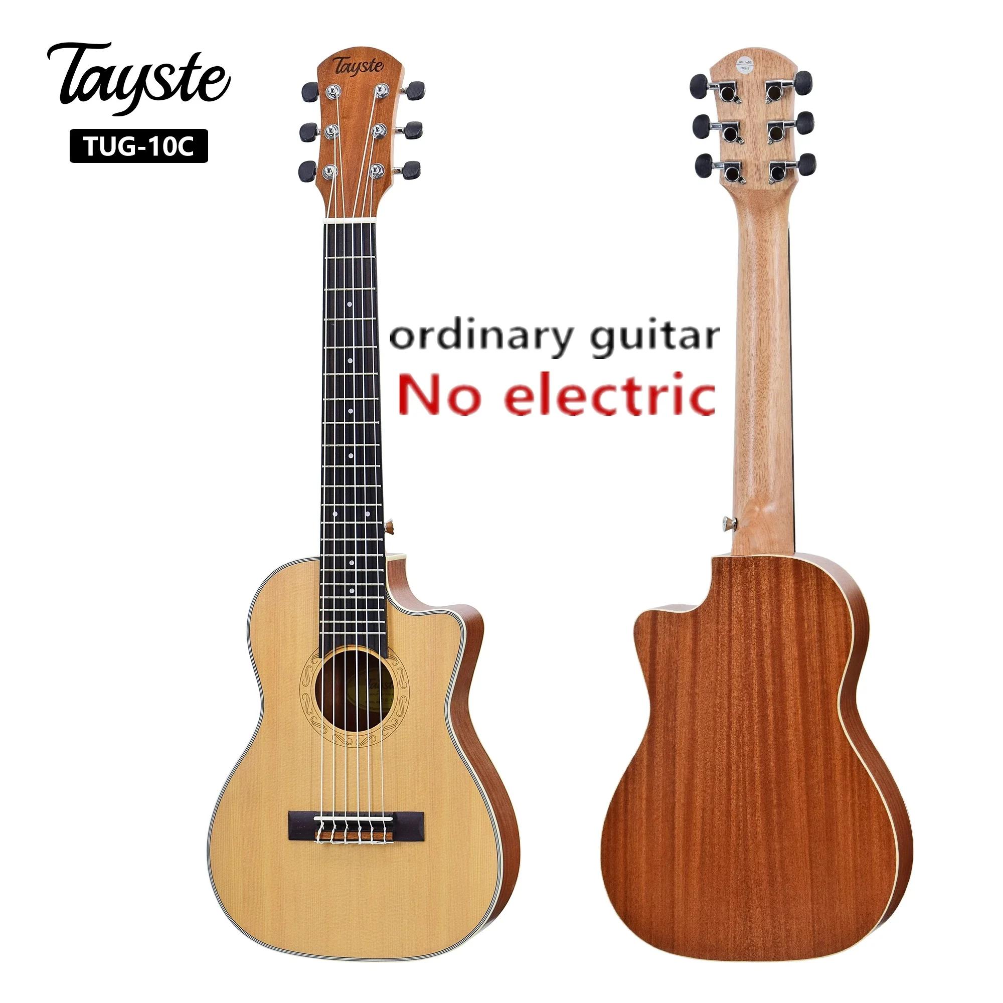 Guitalele-Mini guitarra elétrica com Spruce para viagem, guitarra acústica, 6 cordas, cavaquinho acústico, Mini, 30 polegadas - Image 1