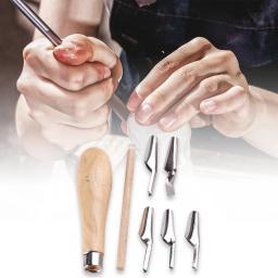 7 em 1 diy conjunto de facas de gravura portátil abs linóleo cortador arte suprimentos ergonômico escola gravura escultura ferramentas para iniciantes - Image 2