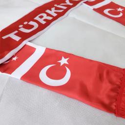 Poliéster impresso cetim bandeira cachecol, esportes cachecol, Turquia e turcos fãs uso, pescoço urdidura - Image 3