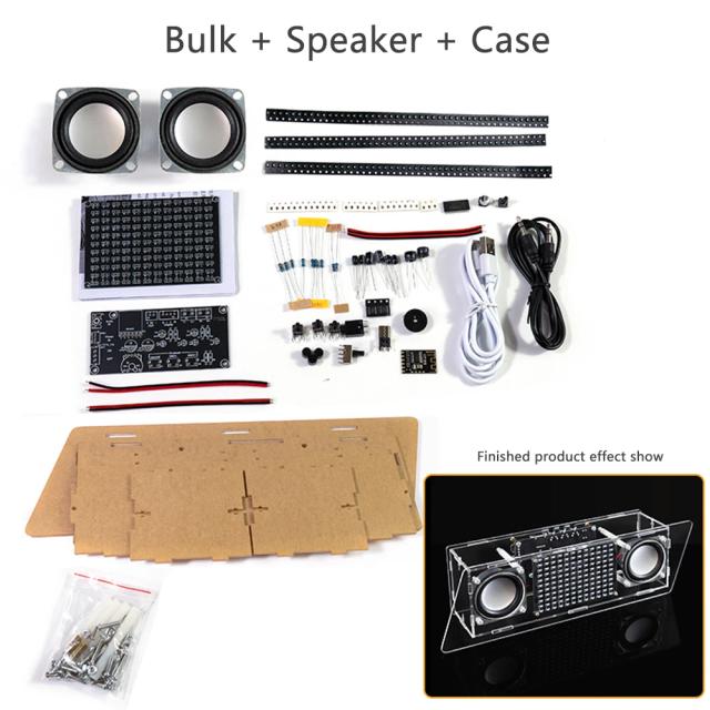 Kit DIY de Áudio Bluetooth com LED, Amplificador e Alto-falante Estéreo para Aprendizagem e Projetos Criativos