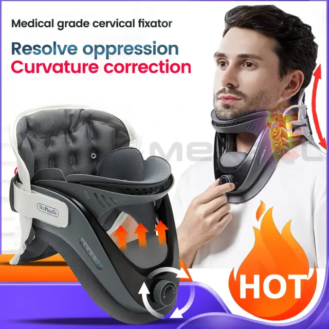 Dispositivo de Tração Cervical: Suporte para Alívio de Dor, Correção de Postura e Estiramento do Pescoço