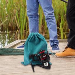 Acessórios de equipamento de pesca bolsa de armazenamento de roda de pesca saco de cordão para artes de pesca suprimentos de pesca acessórios carretel de pesca - Image 3