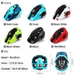 West Biking-Capacete Viseira de Ciclismo para Homens e Mulheres, Leve, MTB, Corrida de Bicicleta, Modular, Cara Completa, Motocicleta - Image 6