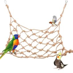 Rede de Escalada Pendurada com Gancho, Corda Balanço de Papagaio, Rede de Pássaros, Escada, Mastigar Jogando Ginásio Brinquedos, 30x20cm, 2024 - Image 2