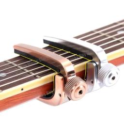 Ajustável Metal Guitar Capo Clamp, rolo para guitarra elétrica acústica, ouro de cobre e bronze, Drop Shipping, A007J - Image 2
