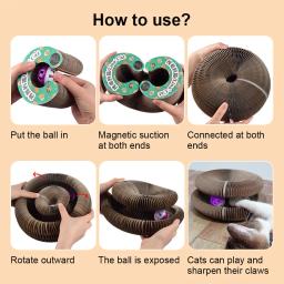 Gato dobrável órgão mágico gato arranhando placa brinquedo engraçado moagem garra dormir cama engrossado gato interativo brinquedos para animais de estimação suprimentos - Image 5