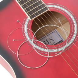 Conjunto de cordas para guitarra elétrica, 6 peças, liga de níquel, prata, embalado em saco interno único, acessório - Image 3