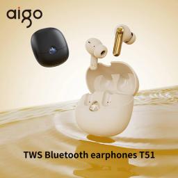 Aigo ta51 verdadeiro sem fio fones de ouvido novo bluetooth 5.4 tws fone de ouvido esportes jogos à prova dwaterproof água hd chamada 300mah fone de ouvido - Image 3